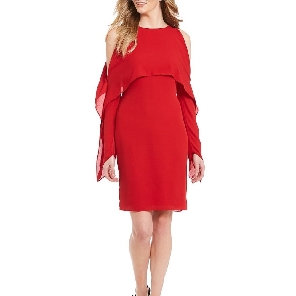 Christmas holiday dress cold shoulder